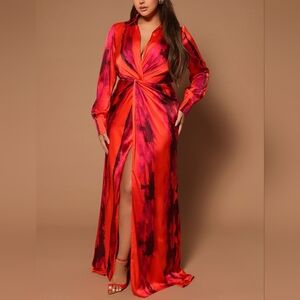 Fashion Nova - Nova Luxe Long Sleeve Maxi Dress - Plus Size - 3x